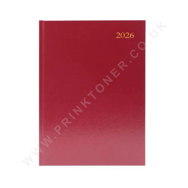 A5 Desk Diary Burgundy A5 Desk Diary Week To View Burgundy